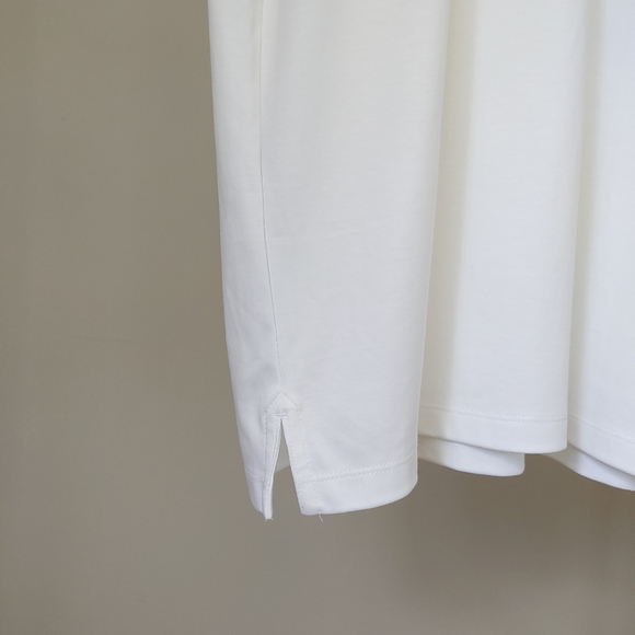 NWT Calvin Klein Liquid Touch Polo T-Shirt Size Large Cotton White - Picture 10 of 13